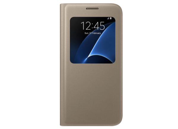 SAMSUNG original S-View EF-CG930PFE preklopna torbica SAMSUNG Galaxy S7 G930 zlata - Image 2
