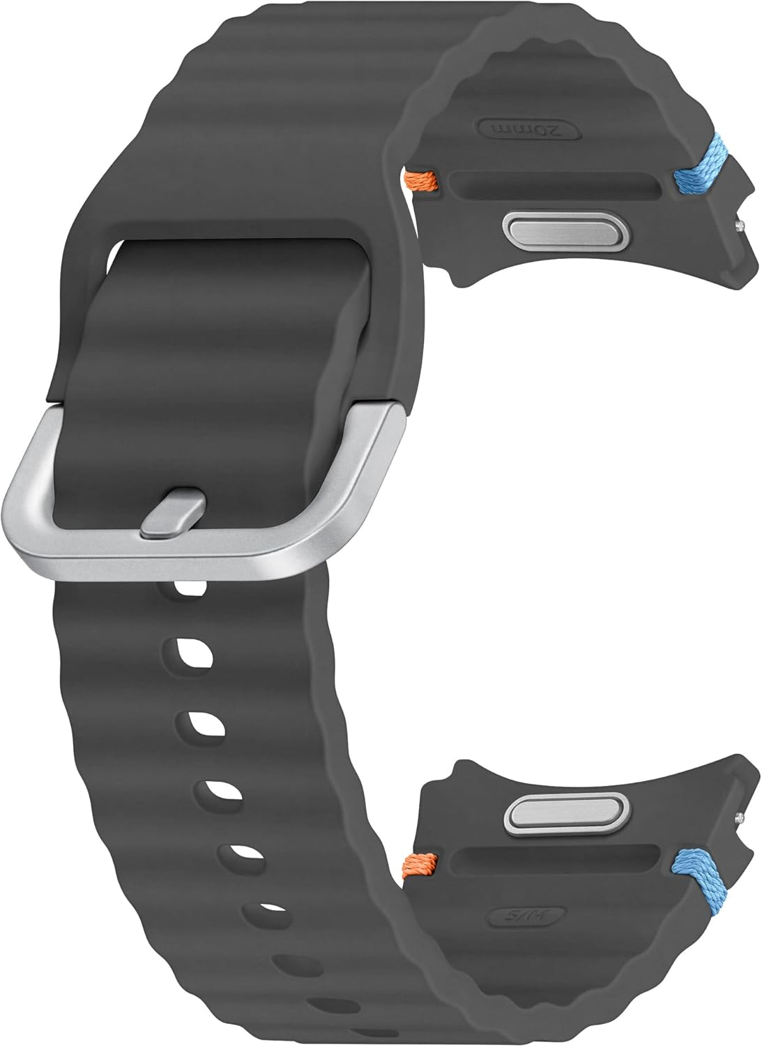 Samsung silikonski pašček ET-SNL30SBE za uro Samsung Watch 4/5/6/7 20mm size S/M - temno siv