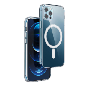 Silikonski ovitek ANTISHOCK MagSafe za Samsung Galaxy A37 - prozoren