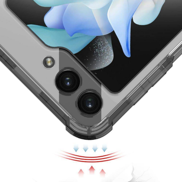 Silikonski ovitek ANTISHOCK za Samsung Galaxy Z Flip 5 - prozoren - Image 2