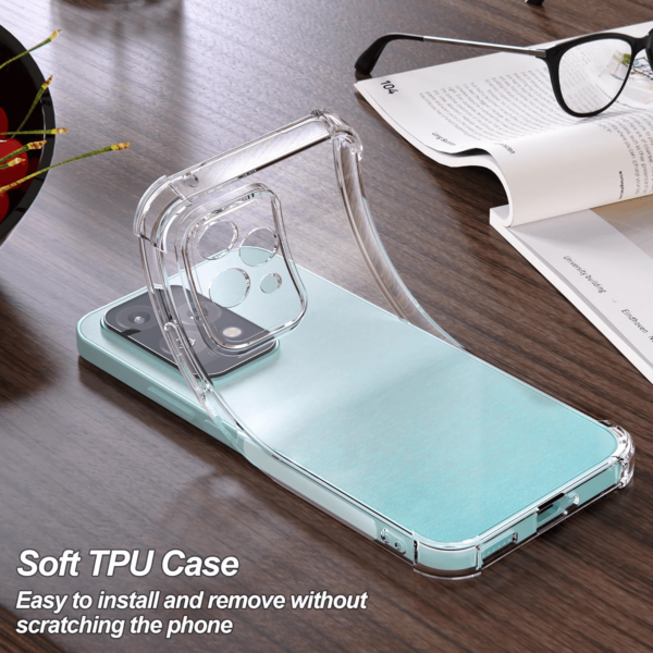 Silikonski ovitek ANTISHOCK za Xiaomi Redmi Note 14 Pro 5G - prozoren - Image 3