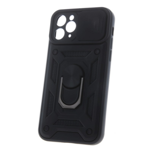 Silikonski ovitek Armor Ring z zaščito kamere za Honor 600 / Honor 600 Pro - črn