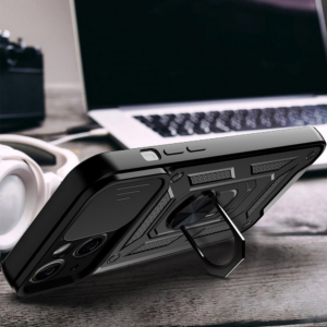 Silikonski ovitek Armor Ring z zaščito kamere za Samsung Galaxy Z Fold 6 - črn - Image 4