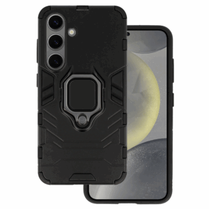 Silikonski ovitek Armor Ring za Samsung Galaxy S24 5G - črn