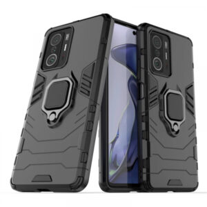 Silikonski ovitek Armor Ring za Xiaomi 11T / 11T Pro - črn