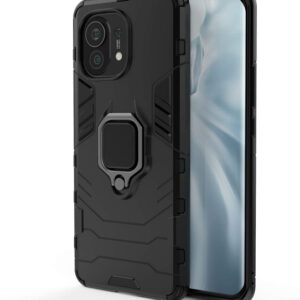 Silikonski ovitek Armor Ring za Xiaomi Mi 11 - črn