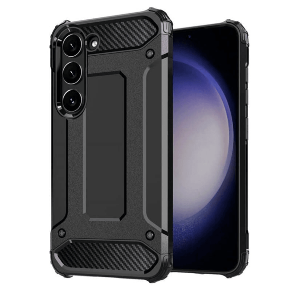 Silikonski ovitek Carbon Armor za Samsung Galaxy S24 Ultra 5G - črn