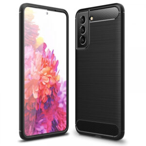 Silikonski ovitek Carbon Armor za Samsung Galaxy A12 A125 - črn