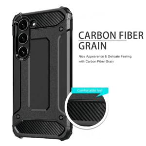 Silikonski ovitek Carbon Armor za Samsung Galaxy S24 Ultra 5G - črn - Image 3