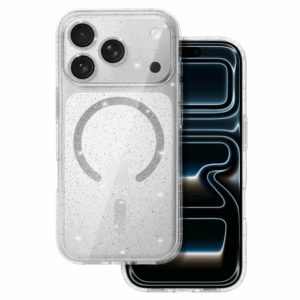 Silikonski ovitek Glitter MagSafe za iPhone 17 Pro Max - prozoren z bleščicami