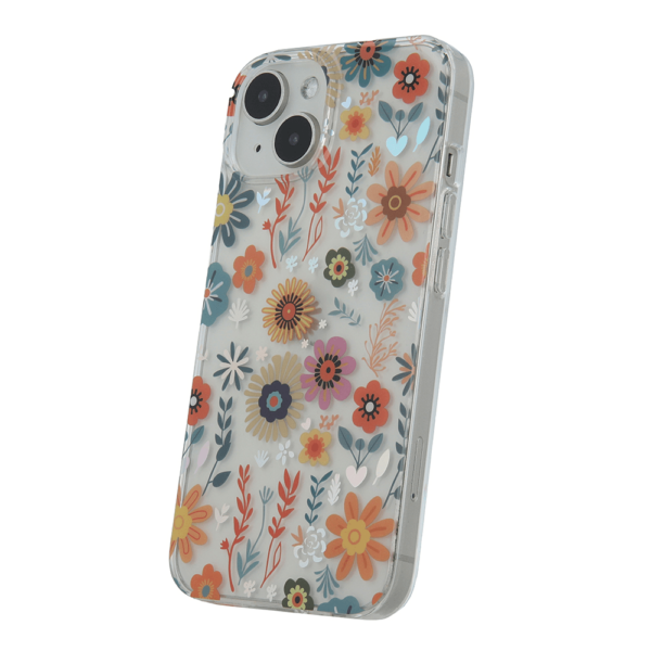 Silikonski ovitek Hippie Flower za iPhone 16 - oranžen - Image 2