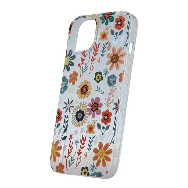 Silikonski ovitek Hippie Flower za iPhone 16 - oranžen - Image 3