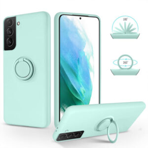 Silikonski ovitek Liquid Ring za Samsung Galaxy S22 Plus 5G - mint