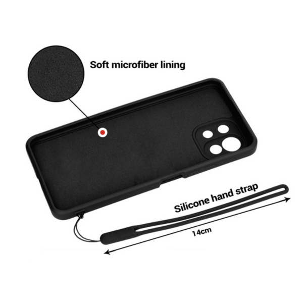 Silikonski ovitek Liquid Ring za Xiaomi Redmi Note 11 5G - črn - Image 2