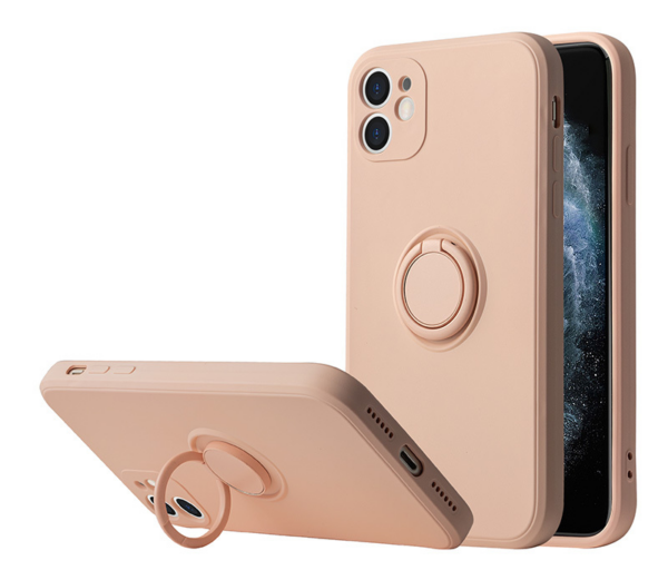 Silikonski ovitek Liquid Ring za Xiaomi Redmi Note 11 5G - roza - Image 2