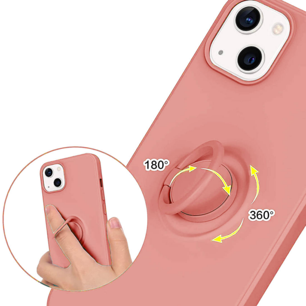 Silikonski ovitek Liquid Ring za iPhone 13 Pro Max - roza - Image 3
