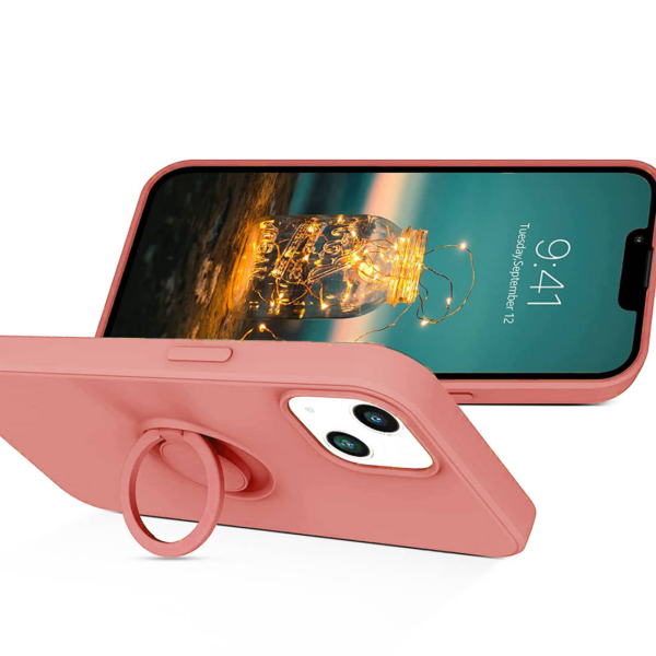 Silikonski ovitek Liquid Ring za iPhone 13 Pro Max - roza - Image 4