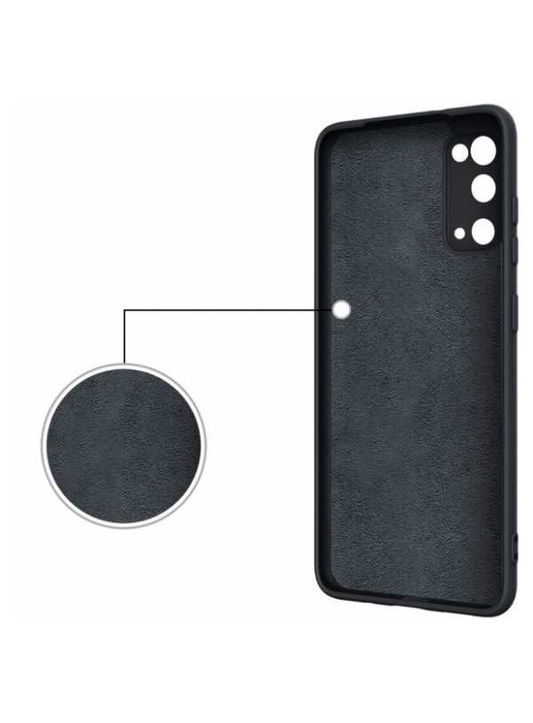 Silikonski ovitek Liquid Ring za Samsung Galaxy A03s A037 - črn - Image 4