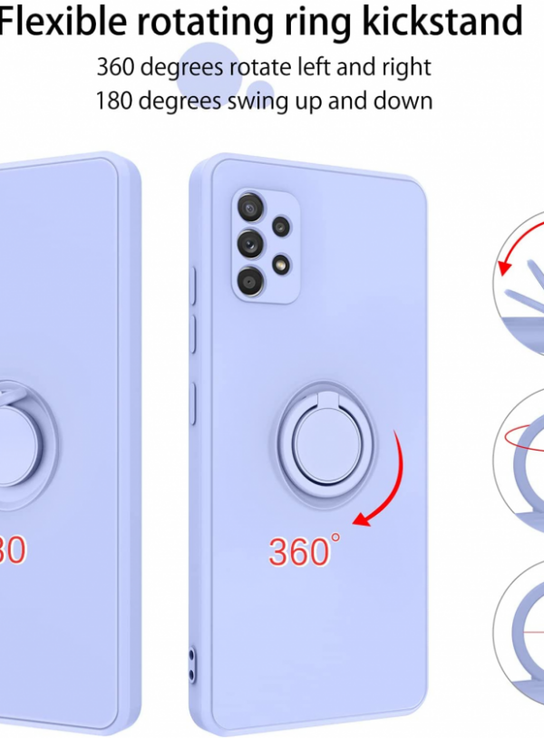 Silikonski ovitek Liquid Ring za Samsung Galaxy A33 5G A336 - moder - Image 5