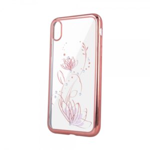 Silikonski ovitek Lotus z okvirjem za Huawei P30 Lite - pink
