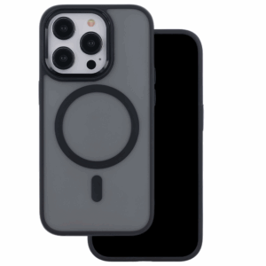Silikonski ovitek MagSafe za iPhone 16 Pro - prozorno črn