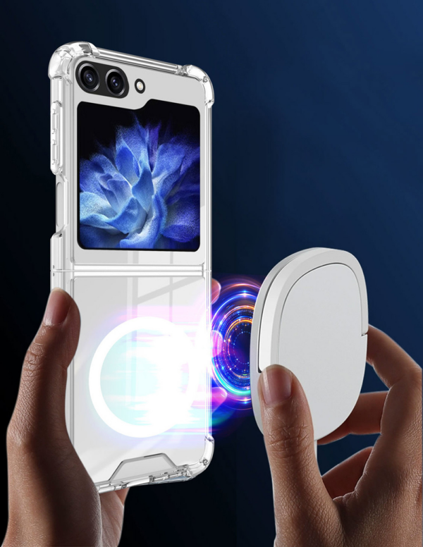 Silikonski ovitek MagSafe za Samsung Galaxy Z Flip 5 - prozoren - slika 4