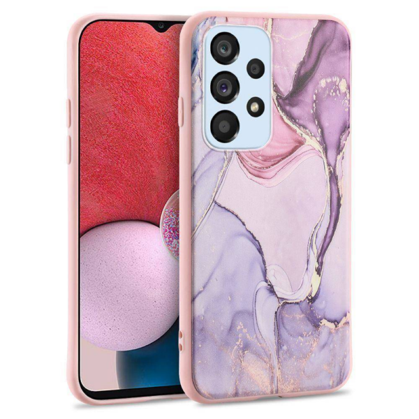 Silikonski ovitek Marmor za Samsung Galaxy A55 - roza