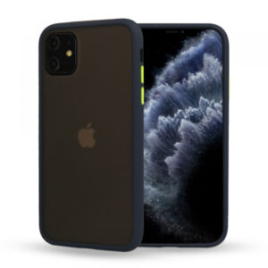 Silikonski ovitek s trdim zadnjim delom za iPhone 12 in 12 Pro  - moder