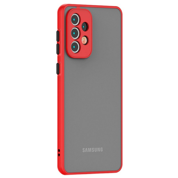 Silikonski ovitek s trdim zadnjim delom za Samsung Galaxy A23 - rdeč - Image 2