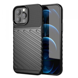 Silikonski ovitek Thunder Armor za iPhone 13 Pro Max - črn