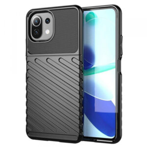 Silikonski ovitek Thunder Armor za Xiaomi Mi 11 Lite - črn