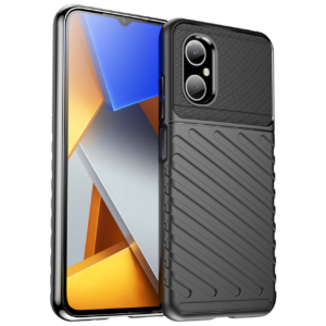 Silikonski ovitek Thunder Armor za Poco M5 - črn