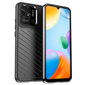 Silikonski ovitek Thunder Armor za Xiaomi Redmi 10C - črn