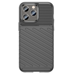 Silikonski ovitek Thunder Armor za iPhone 15 Pro Max - črn