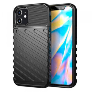 Silikonski ovitek Thunder Armor za iPhone 12 Mini - črn
