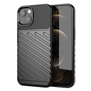 Silikonski ovitek Thunder Armor za iPhone 15 Plus - črn