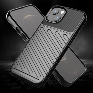 Silikonski ovitek Thunder Armor za iPhone 14 6.1 - črn - Image 3