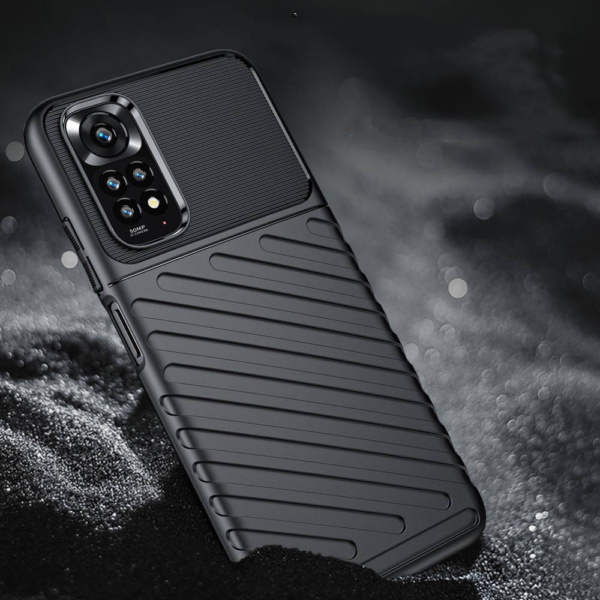 Silikonski ovitek Thunder Armor za Xiaomi Redmi 10C - črn - Image 4