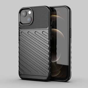 Silikonski ovitek Thunder Armor za iPhone 14 6.1 - črn - Image 8