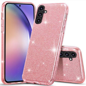 Silikonski ovitek z bleščicami Bling za Samsung Galaxy A55 - roza