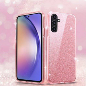 Silikonski ovitek z bleščicami Bling za Samsung Galaxy A25 - roza - Image 2