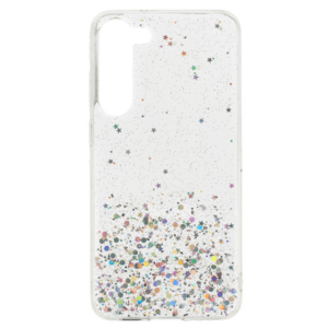 Silikonski ovitek z bleščicami SPARKLE za Samsung Galaxy S25 FE - prozoren