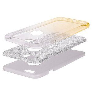 Silikonski ovitek z bleščicami Bling 2v1 za Huawei P20 - srebrno zlat