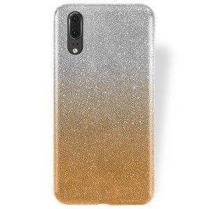 Silikonski ovitek z bleščicami Bling 2v1 za Huawei P20 Pro - srebrno zlat