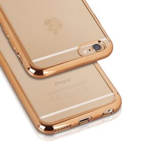 Silikonski ovitek z okvirjem za Iphone 5, 5S, 5SE - zlat