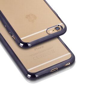 Silikonski ovitek z okvirjem za Iphone 5, 5S, 5SE - temno siv