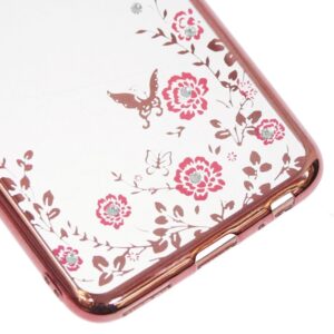 Silikonski ovitek z rožicami za Xiaomi Redmi Note 4 - pink