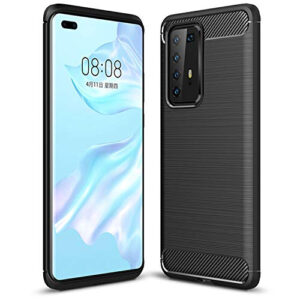 Silikonski ovitek za Huawei P40 - mat carbon črn