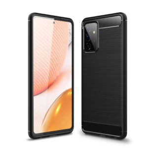 Silikonski ovitek za Samsung Galaxy A72 A726 - mat carbon črn