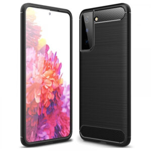 Silikonski ovitek za Samsung Galaxy S21 Plus G996 - mat carbon črn